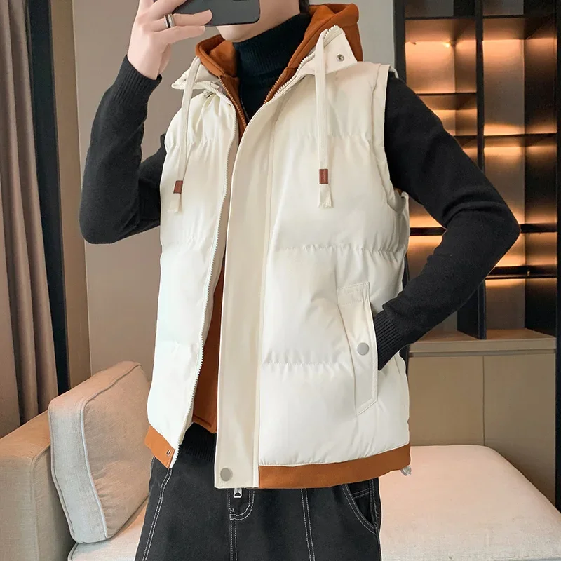 Winter Jacket Casual Coat Men Down Cotton Warm Thicken Waistcoat Thick Coat Men Windproof Hooded Vest Men Jacket Sleeveless Vest
Winter Jacket Casual Coat Men Down Cotton Warm Thicken Waistcoat Thick Coat Men Windproof Hooded Vest Men Jacket Sleeveless Vest