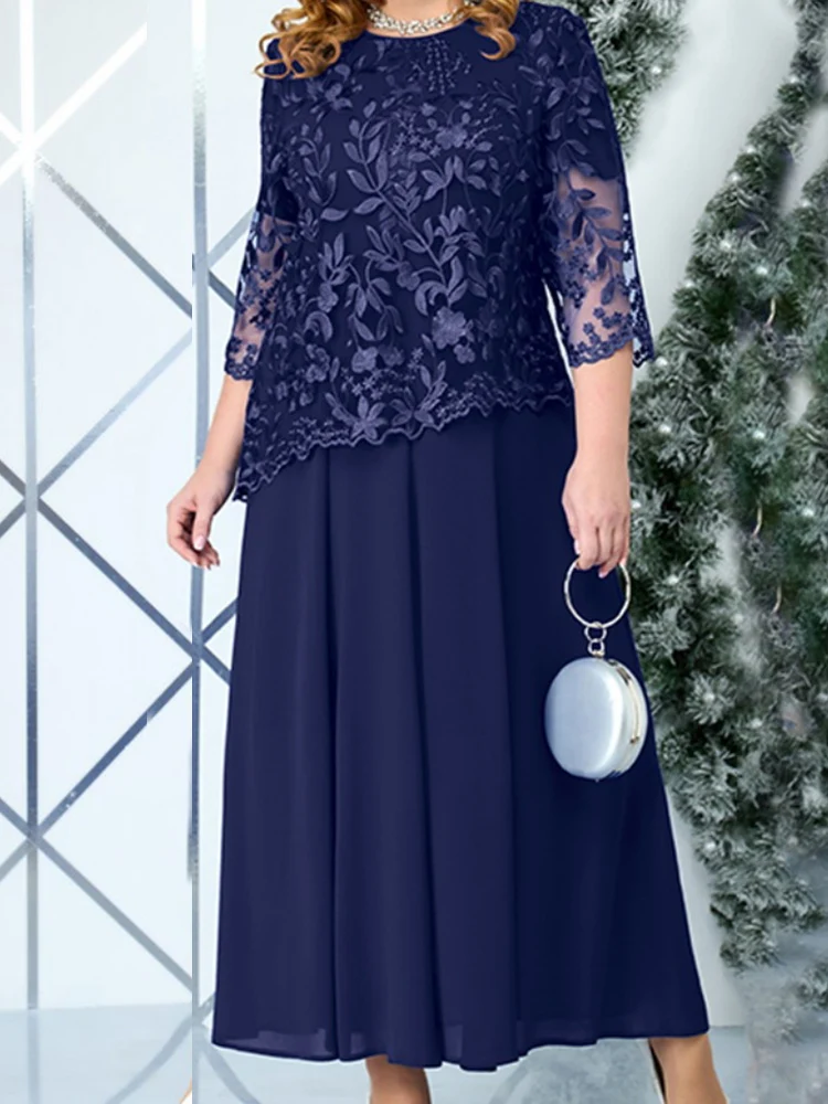 2026 Spring/Summer Embroidery Fake Two piece Women's Clothing Party Dress Wedding Guests Church Dress 4XL 5XL Plus
2026 Spring/Summer Embroidery Fake Two piece Women's Clothing Party Dress Wedding Guests Church Dress 4XL 5XL Plus