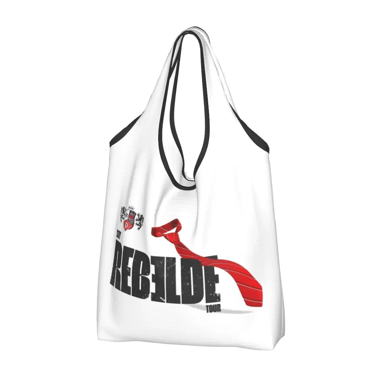 Многоразовые сумки для покупок с логотипом Soy Rebelde Tour RBD для продуктов, складные сумки для продуктов, моющиеся большие сумки-тоут
Многоразовые сумки для покупок с логотипом Soy Rebelde Tour RBD для продуктов, складные сумки для продуктов, моющиеся большие сумки-тоут