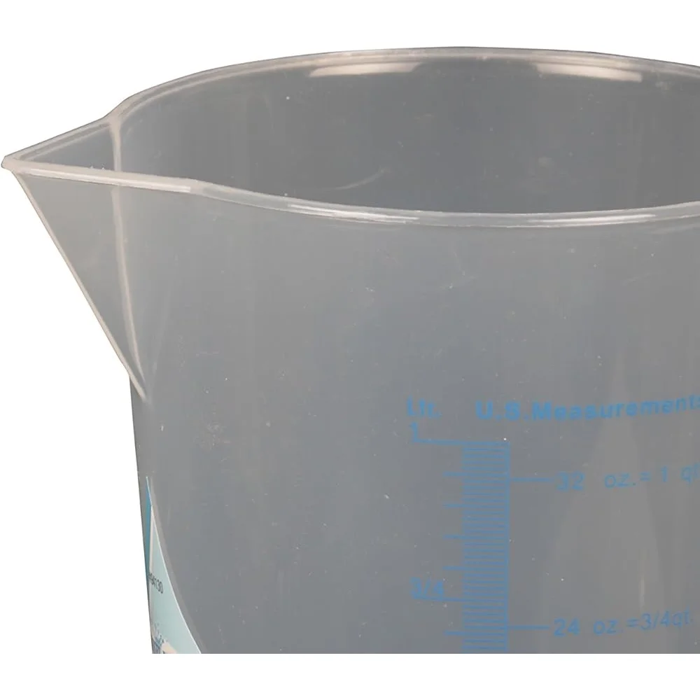 Graduated Measuring Container 1 Quart Easy-to-Read U.S. Metric Plastic Translucent Kitchen Tool with Strong Handle
Graduated Measuring Container 1 Quart Easy-to-Read U.S. Metric Plastic Translucent Kitchen Tool with Strong Handle
