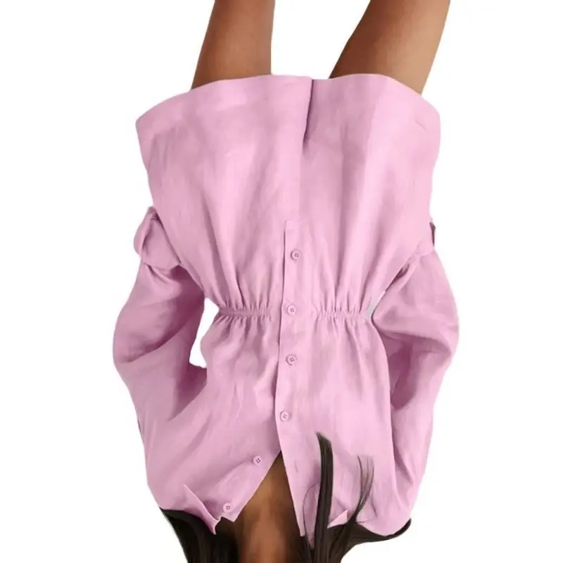 Spring and Summer Newcross-border Fashionable Niche Lapel Casual Women's Wear French Pure Cotton Individual Solid Color Jumpsuit
Spring and Summer Newcross-border Fashionable Niche Lapel Casual Women's Wear French Pure Cotton Individual Solid Color Jumpsuit