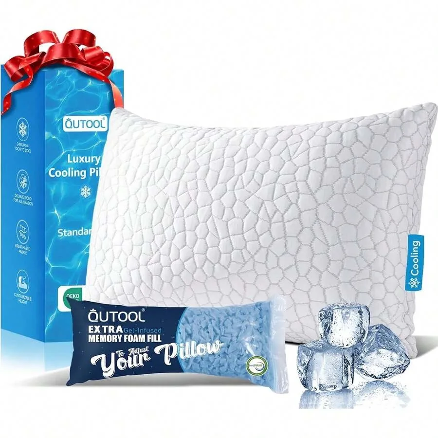 For Sleeping, Certi-US Shredded Memory Fo Standard Pillow Set Of 1, Cool Pillow For Hot Sleepers Adjustable Firm Pillow For Sid
For Sleeping, Certi-US Shredded Memory Fo Standard Pillow Set Of 1, Cool Pillow For Hot Sleepers Adjustable Firm Pillow For Sid