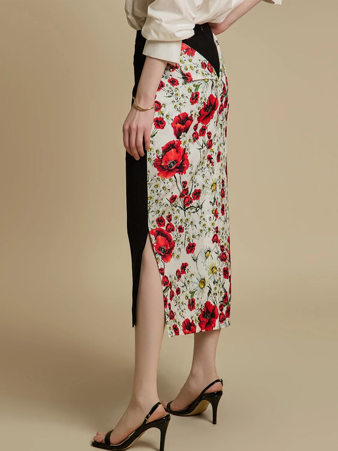 High Waist Slim Fit f Skirt with Color Matching Floral Print on Baside And Side Slits for Busin Commute in Spring Summer
High Waist Slim Fit f Skirt with Color Matching Floral Print on Baside And Side Slits for Busin Commute in Spring Summer