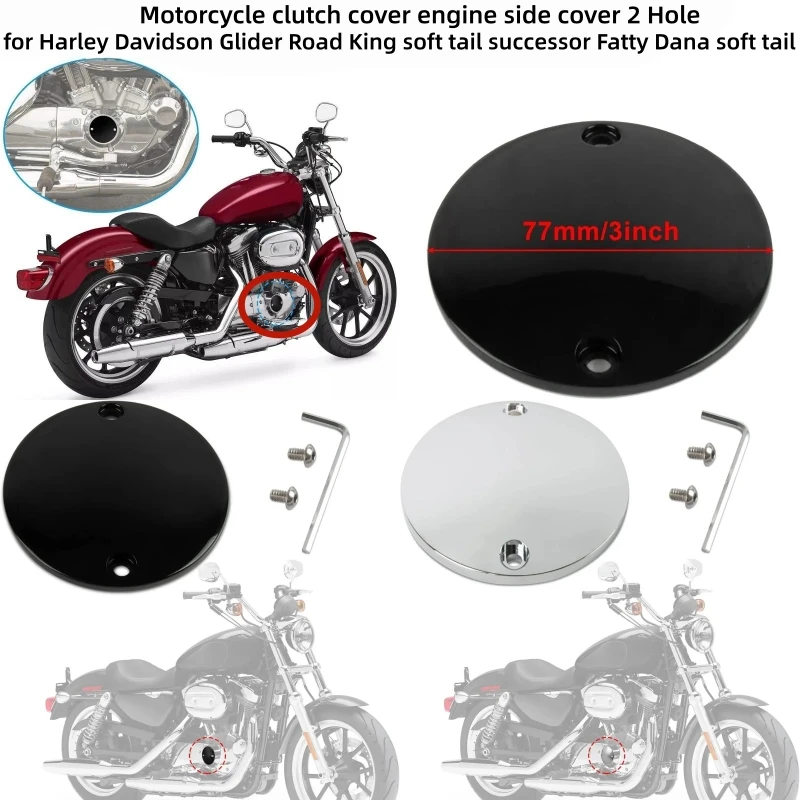 Motorcycle clutch cover engine side cover 2 Hole for Harley Davidson Glider Road King soft tail successor Fatty Dana soft tail
Motorcycle clutch cover engine side cover 2 Hole for Harley Davidson Glider Road King soft tail successor Fatty Dana soft tail