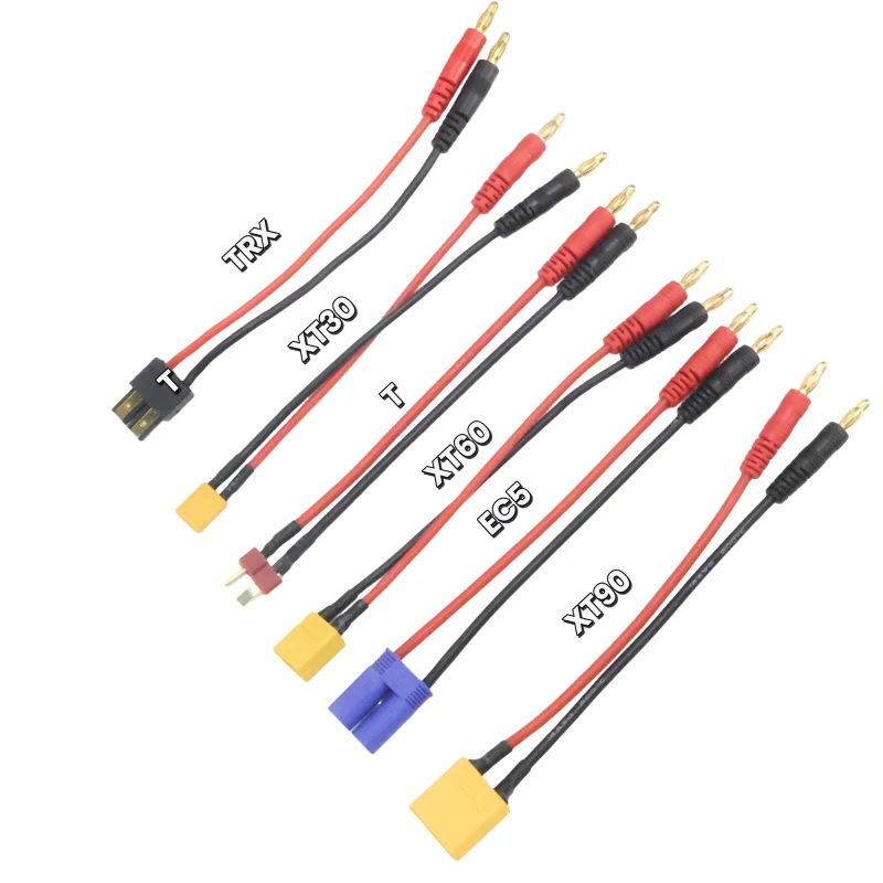 NEW 1PCS15cm XT30/XT60/XT90/EC5/TRX /T Plug to 4mm Banana Plug Charge Cable Silicone Wire High Current for Lipo Battery Charger
NEW 1PCS15cm XT30/XT60/XT90/EC5/TRX /T Plug to 4mm Banana Plug Charge Cable Silicone Wire High Current for Lipo Battery Charger
