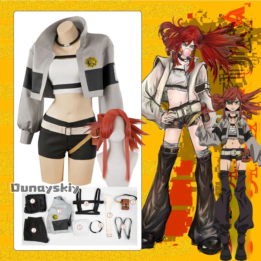 GACHIAKUTA Ryou Reaper Cosplay Costume Ryou Short Jacket Shorts Set s-3xl Women's Dresses Messy Red Hair Wig Role-playing Suits
GACHIAKUTA Ryou Reaper Cosplay Costume Ryou Short Jacket Shorts Set s-3xl Women's Dresses Messy Red Hair Wig Role-playing Suits