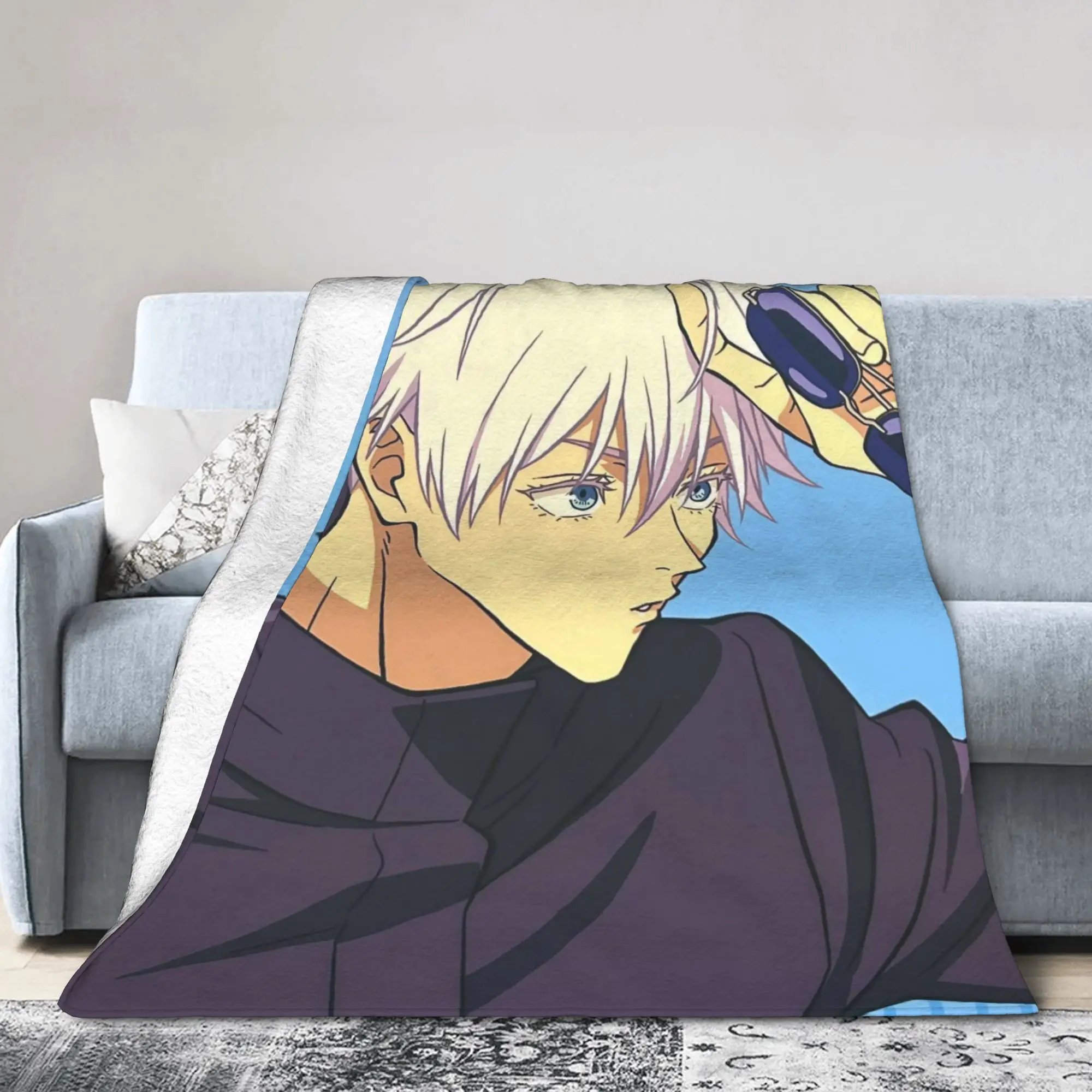 Gojo Satoru Jujutsu Kaisen Plush Blanket Children Flannel Throw Blanket For Home Decor Warm Soft Custom Quality Bedspread Gift
Gojo Satoru Jujutsu Kaisen Plush Blanket Children Flannel Throw Blanket For Home Decor Warm Soft Custom Quality Bedspread Gift