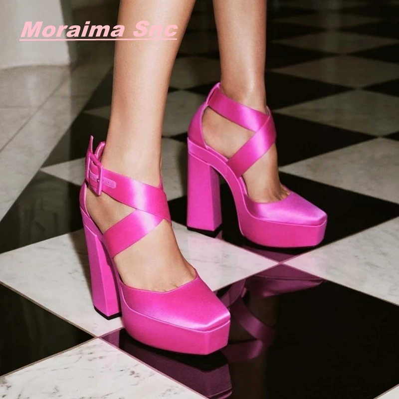 Silk Cross Bands Women Platform Autumn Pumps Concise Square Toe Chunky Heel Sexy Mary Jane Hot Sale New Arrival Sexy Shoes
Silk Cross Bands Women Platform Autumn Pumps Concise Square Toe Chunky Heel Sexy Mary Jane Hot Sale New Arrival Sexy Shoes
