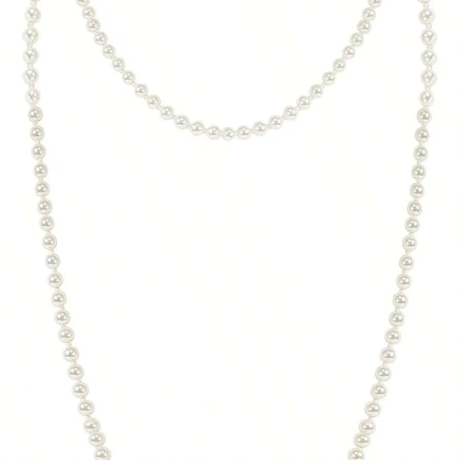 Elegant Long Faux Pearl Choker Necklace Set For Women Vintage 1920s Flapper Costume Jewelry
Elegant Long Faux Pearl Choker Necklace Set For Women Vintage 1920s Flapper Costume Jewelry