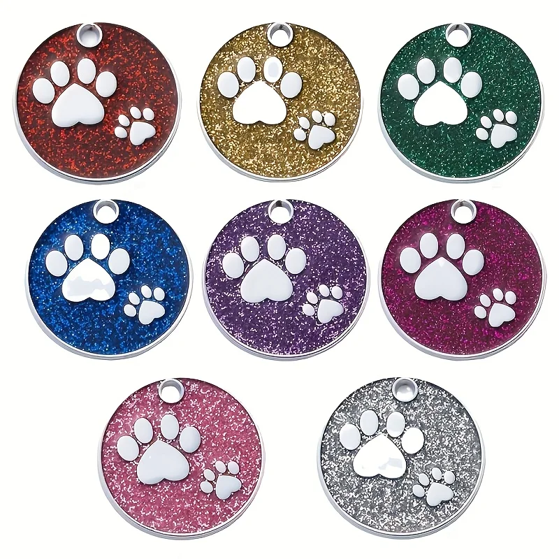 2Pcs【Personalized Customization】Dog Tag with Zinc Alloy Glitter Embossed Pet Tag, Anti-Lost Cat and Dog Identification Tag, Footprint Glitter Dog Tag
2Pcs【Personalized Customization】Dog Tag with Zinc Alloy Glitter Embossed Pet Tag, Anti-Lost Cat and Dog Identification Tag, Footprint Glitter Dog Tag