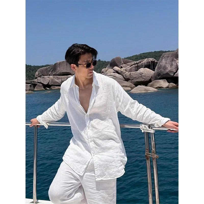 Men's Premium Cotton Linen Shirt Thin Breathable Slim Fit Long Sleeve Sun Protection Open Cardigan Casual Workwear Shirt
Men's Premium Cotton Linen Shirt Thin Breathable Slim Fit Long Sleeve Sun Protection Open Cardigan Casual Workwear Shirt