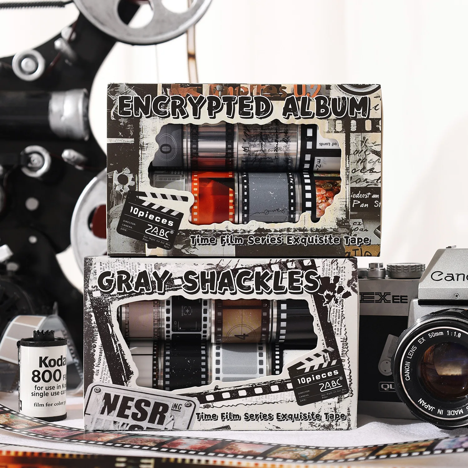Time Film Roll Boxed Tape Set Ten Rolls Camera Theme Scrapbook Decoration Collage Washi Tape Supplies Material Combination
Time Film Roll Boxed Tape Set Ten Rolls Camera Theme Scrapbook Decoration Collage Washi Tape Supplies Material Combination