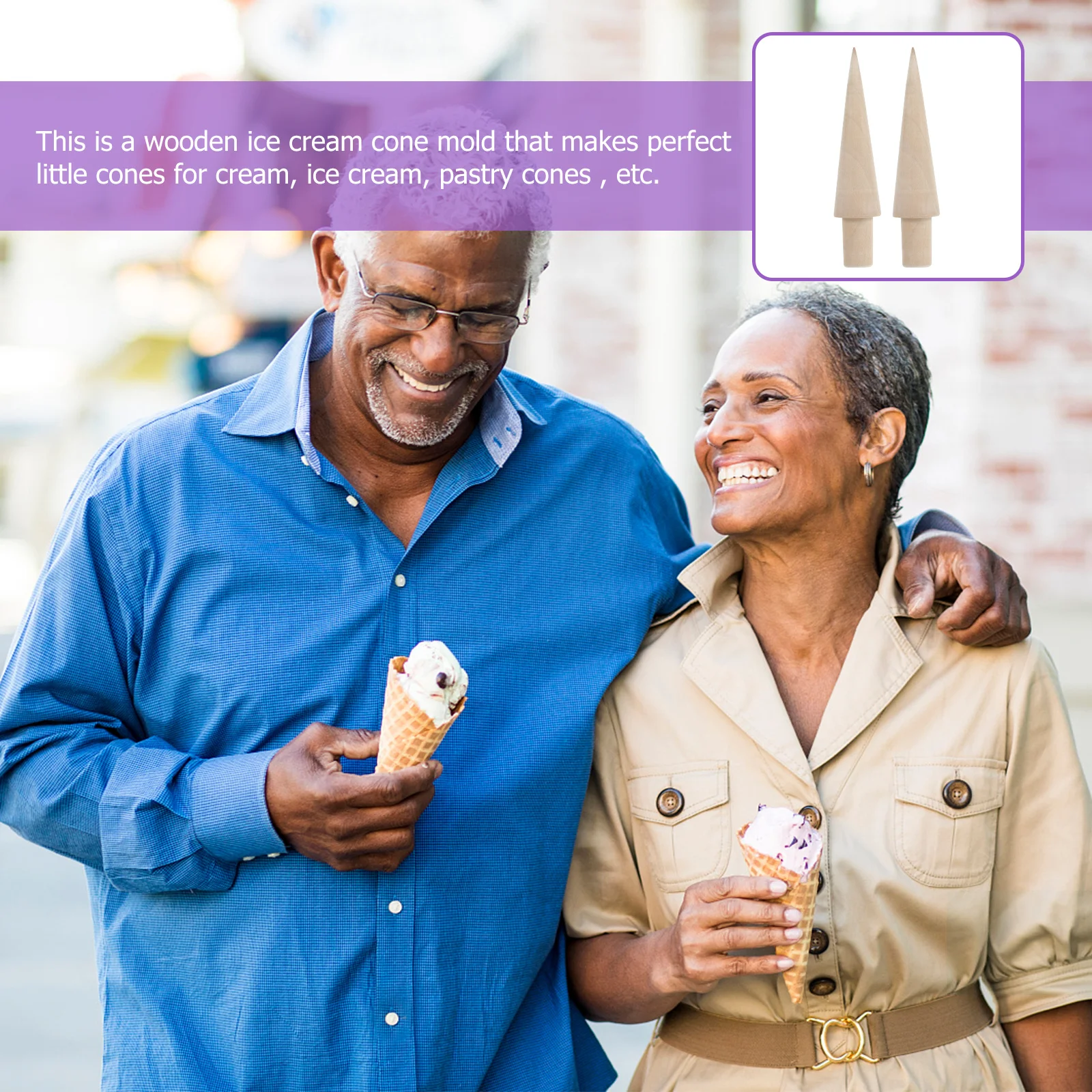 2pcs Ice Cream Cone Mold Wooden Rolling Tool For Diy Baking Waffle Horn Craft Kitchen Cooking Ergonomic Handle Easy Clean
2pcs Ice Cream Cone Mold Wooden Rolling Tool For Diy Baking Waffle Horn Craft Kitchen Cooking Ergonomic Handle Easy Clean