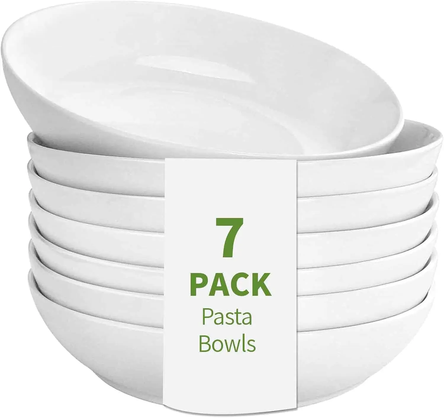 7 Pack Porcelain Pasta Bowls 8.3 Inch - 30 oz Wide Shallow for Salad Cereal Soup Microwave Dishwasher Safe
7 Pack Porcelain Pasta Bowls 8.3 Inch - 30 oz Wide Shallow for Salad Cereal Soup Microwave Dishwasher Safe