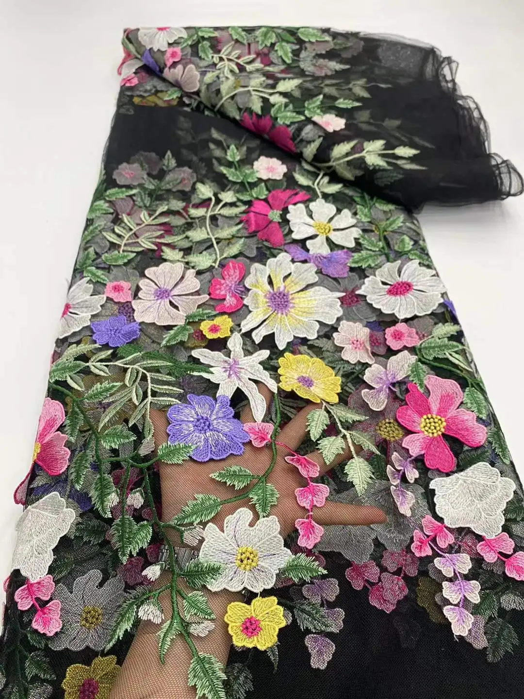 French Tulle Lace Fabric African Lace Fabric 2025High Quality Nigerian Embroidery 3D Flower Lace Fabric For Wedding Sewing DP
French Tulle Lace Fabric African Lace Fabric 2025High Quality Nigerian Embroidery 3D Flower Lace Fabric For Wedding Sewing DP