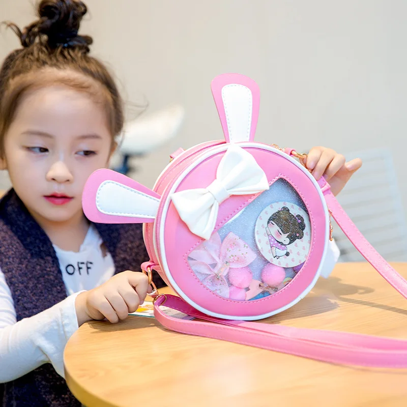 New Children Crossbody Fashion Bag Korean Style Transparent Rabbit Style Backpack Princess Kindergarten Bow Shoulder Bag IB026
New Children Crossbody Fashion Bag Korean Style Transparent Rabbit Style Backpack Princess Kindergarten Bow Shoulder Bag IB026