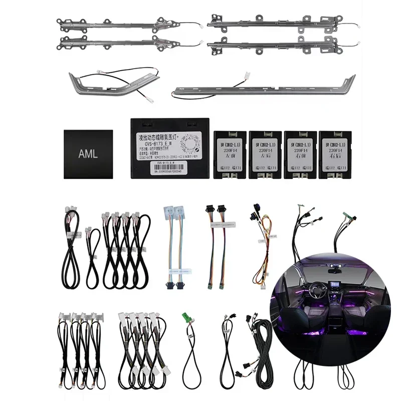 Поп для Toyota Harrier Venza 2022 2023, светодиодный автомобильный активный внутренний окружающий свет, резной иллюзорный атмосферный светильник, динамический цвет
Поп для Toyota Harrier Venza 2022 2023, светодиодный автомобильный активный внутренний окружающий свет, резной иллюзорный атмосферный светильник, динамический цвет