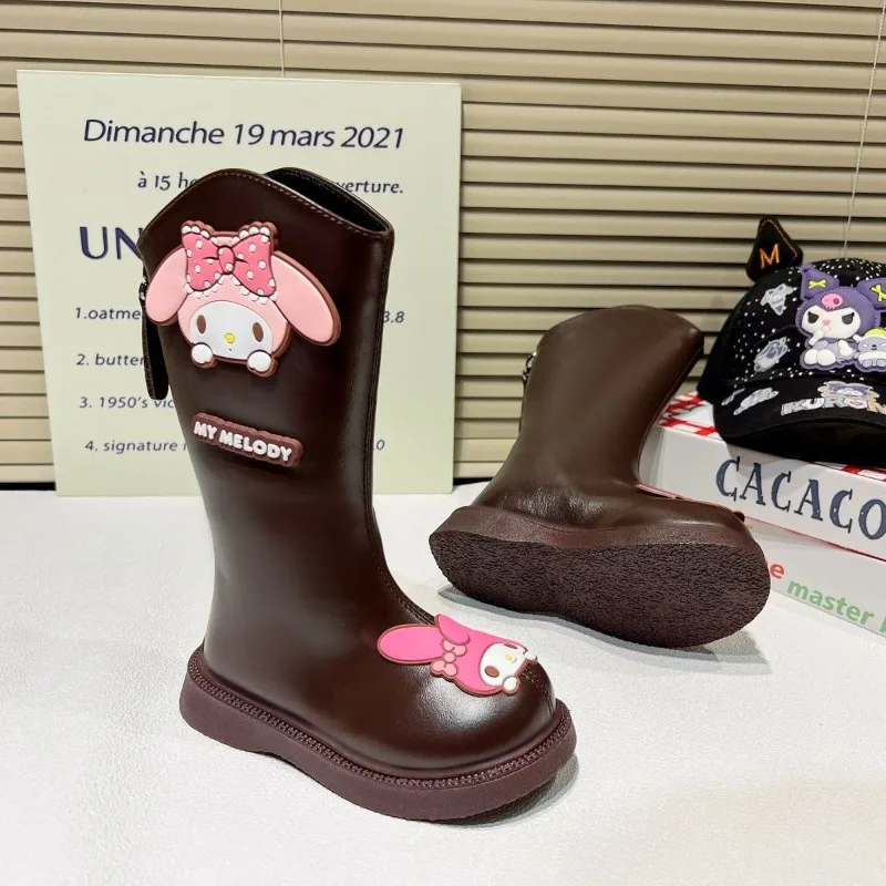 Kawaii My Melody Sanrio, студенческие удобные теплые длинные ботинки с милыми героями мультфильмов, детские непромокаемые ботинки, кожаная обувь, подарок для детей
Kawaii My Melody Sanrio, студенческие удобные теплые длинные ботинки с милыми героями мультфильмов, детские непромокаемые ботинки, кожаная обувь, подарок для детей