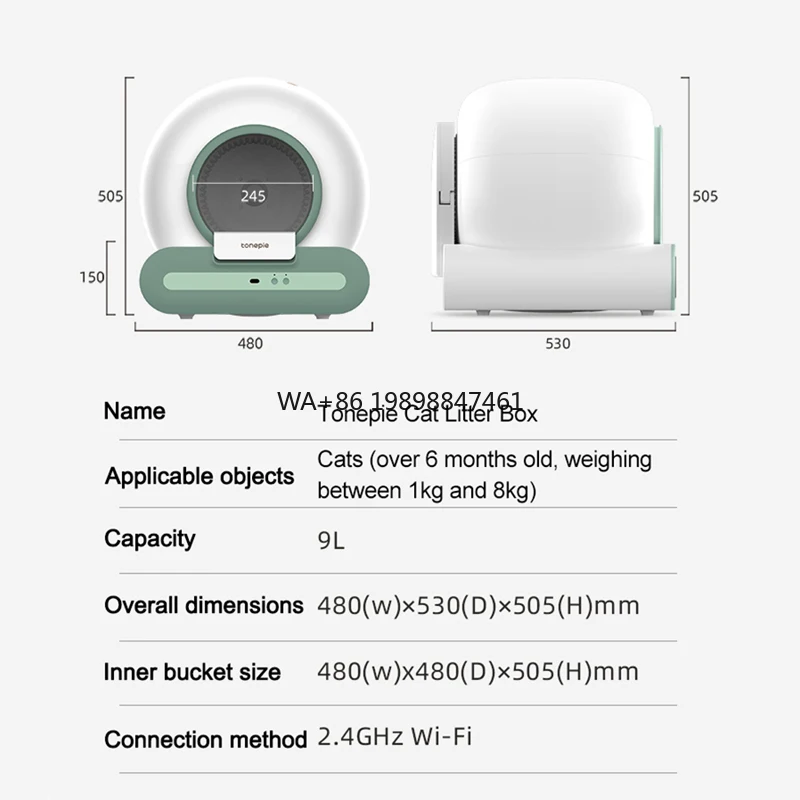 Tonepie Ti+ Self Cleaning Cat Box Automatic Cat Box for Cat Toilet APP OTA Function Smart Pet Sandbox Pet Toilets
Tonepie Ti+ Self Cleaning Cat Box Automatic Cat Box for Cat Toilet APP OTA Function Smart Pet Sandbox Pet Toilets