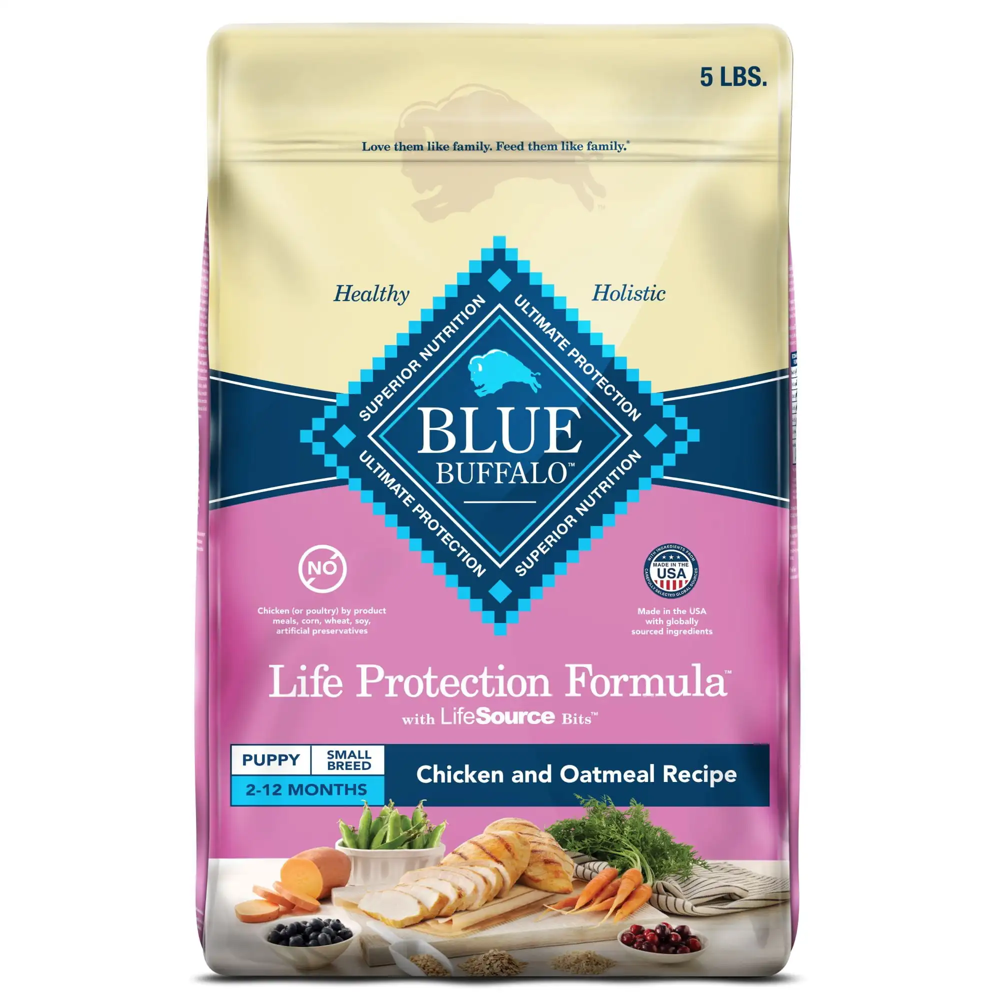 Life Protection Formula Small Breed Dry Puppy Food, Chicken & Oatmeal, 5 lbs.
Life Protection Formula Small Breed Dry Puppy Food, Chicken & Oatmeal, 5 lbs.