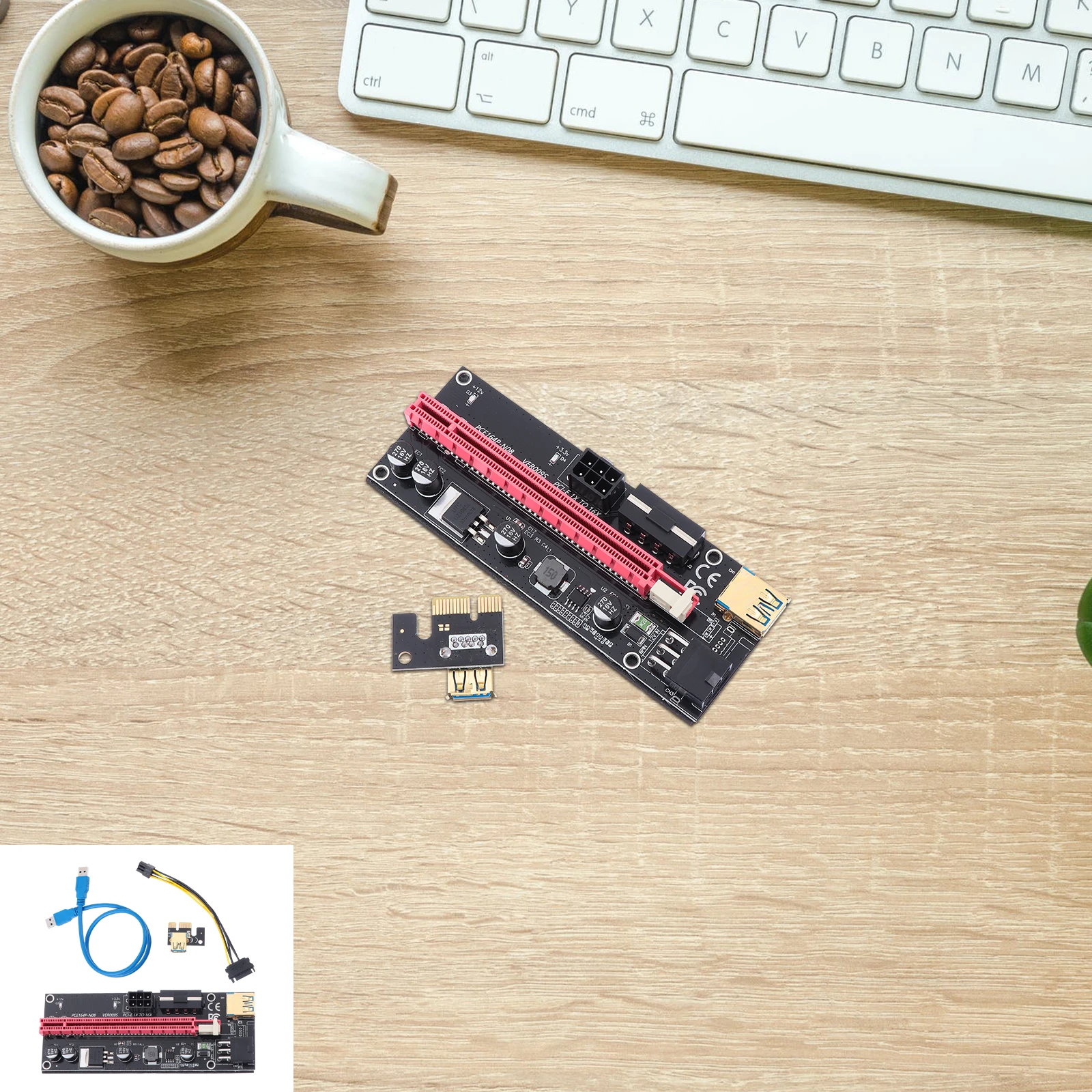 PCIE Riser Card 1X to 16X Graphics Adapter Dual 6Pin Black Capacitors Stable Power Supply Independent Motherboard for GPU
PCIE Riser Card 1X to 16X Graphics Adapter Dual 6Pin Black Capacitors Stable Power Supply Independent Motherboard for GPU
