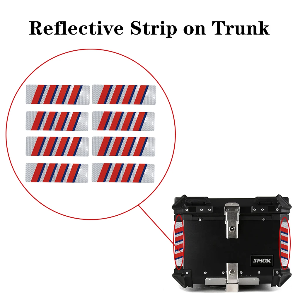 Side Top Luggage Box Case Motorcycle Reflective Sticker Strips Rear Trunk Anti-collision Decorative Night Safety Warning Strip
Side Top Luggage Box Case Motorcycle Reflective Sticker Strips Rear Trunk Anti-collision Decorative Night Safety Warning Strip