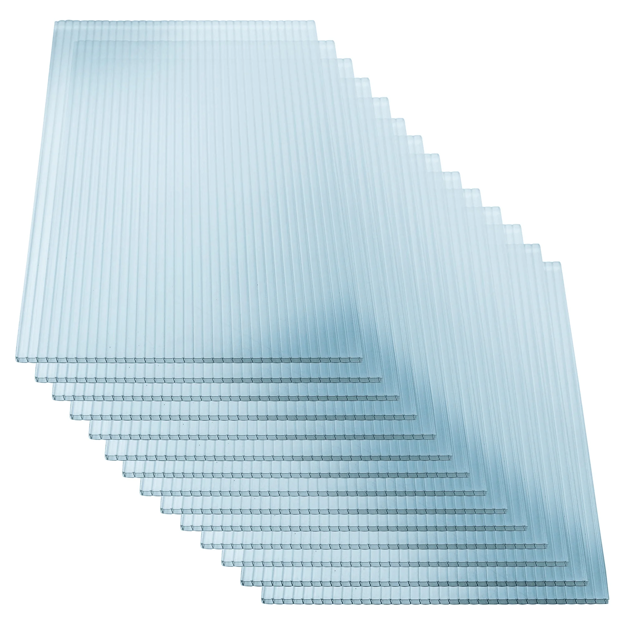 14 Pieces Set 2' (W) x 4' (L) Polycarbonate Panel,Twin-Wall Polycarbonate Sheets Waterproof UV Protected Reinforced Clear Sheets
14 Pieces Set 2' (W) x 4' (L) Polycarbonate Panel,Twin-Wall Polycarbonate Sheets Waterproof UV Protected Reinforced Clear Sheets