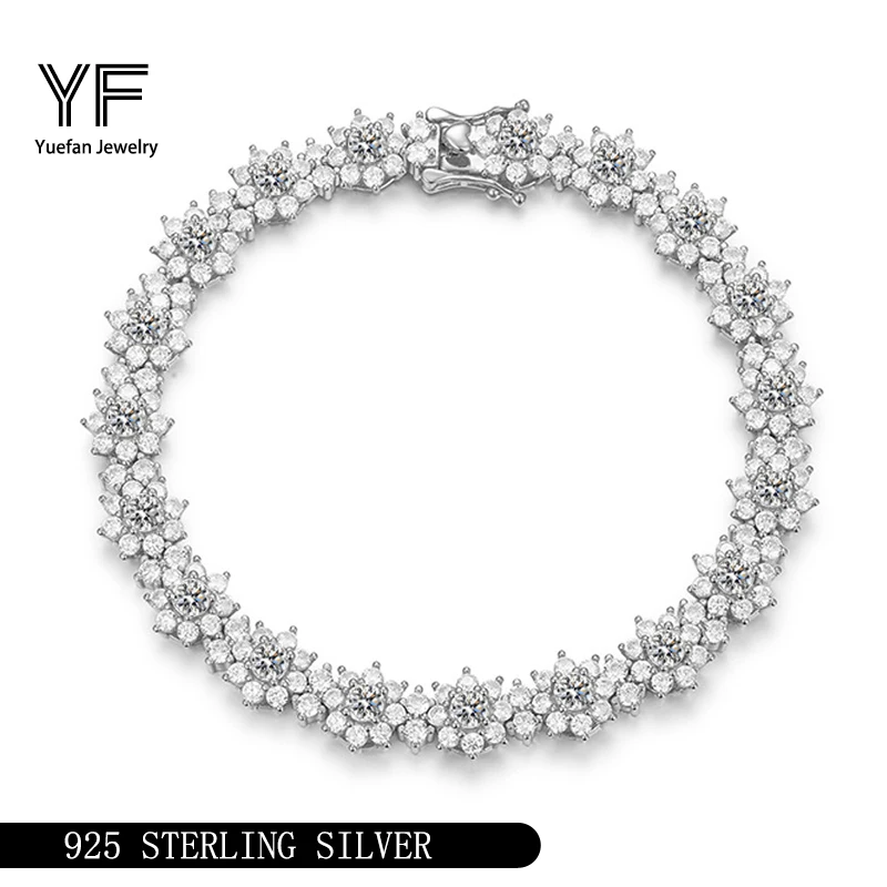 Высококачественный серебряный браслет S925 с муассанитом и подсолнухом с бриллиантами, нишевый дизайн, легкие роскошные ювелирные изделия из муассанита цвета D 
Высококачественный серебряный браслет S925 с муассанитом и подсолнухом с бриллиантами, нишевый дизайн, легкие роскошные ювелирные изделия из муассанита цвета D