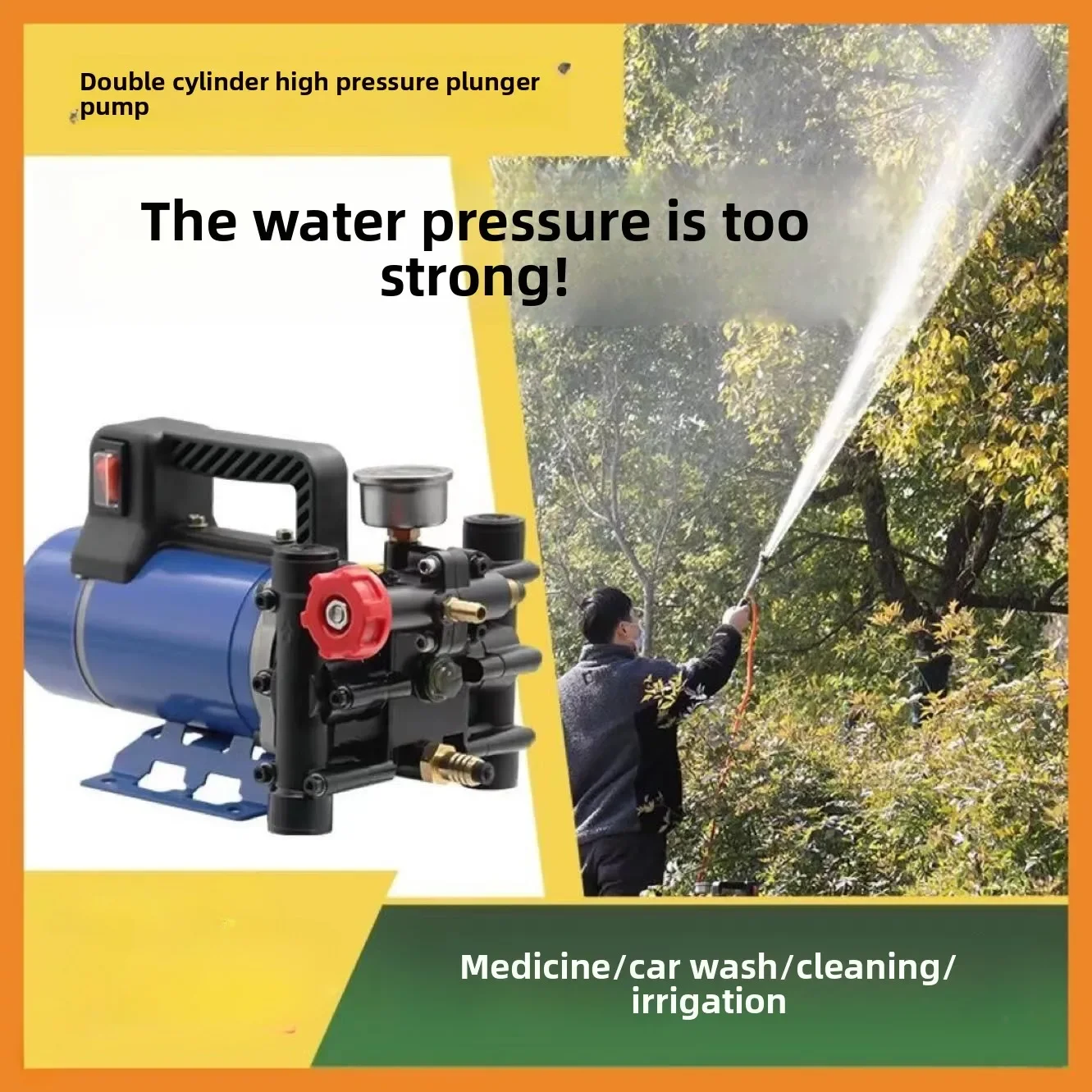 NEW Portable Sprayer Agricultural Electric Fruit Tree Sprayer 12V60V220V High Pressure Double Cylinder Plunger PumpTOOL
NEW Portable Sprayer Agricultural Electric Fruit Tree Sprayer 12V60V220V High Pressure Double Cylinder Plunger PumpTOOL