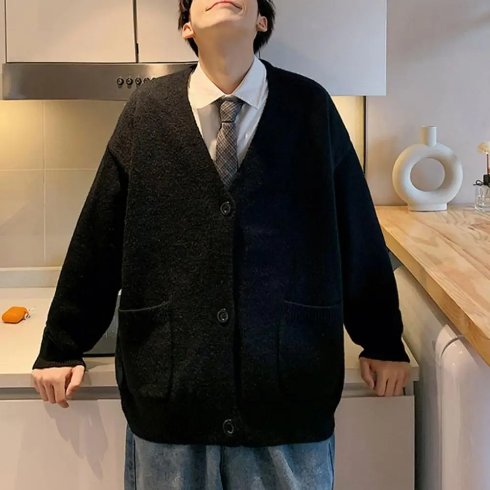 Cardigan Trendy Anti-shrink Casual Autumn Sweater Coat Solid Color Sweater Coat Long Sleeves for Office
Cardigan Trendy Anti-shrink Casual Autumn Sweater Coat Solid Color Sweater Coat Long Sleeves for Office
