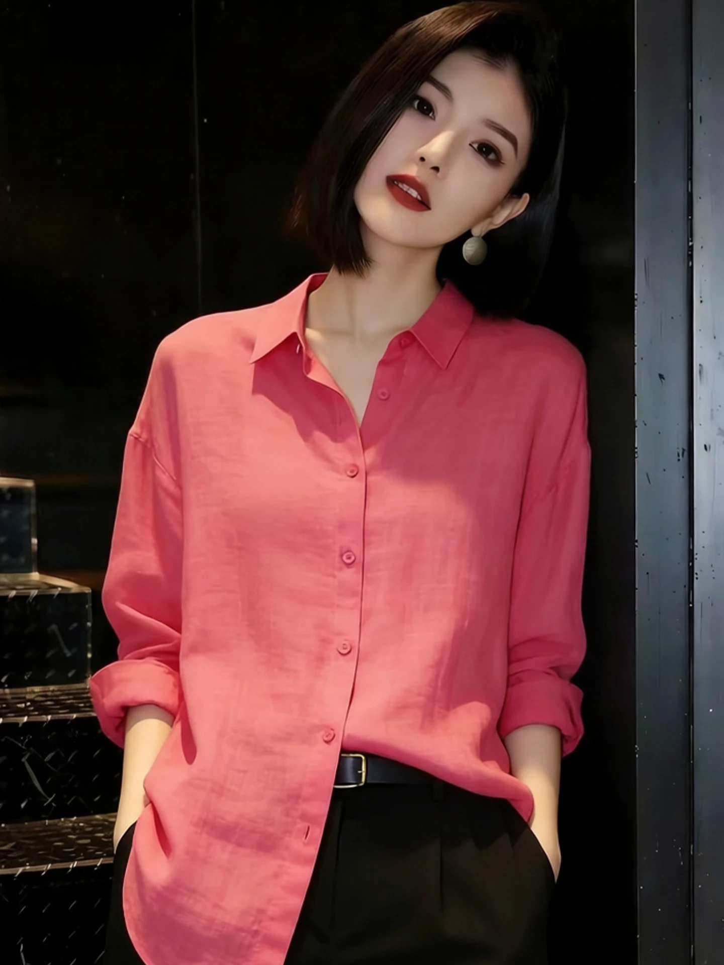 Sweet Gentle Collar Long Sleeve Women's Shirt Single Button Spring Fashion Korean Style Sun Protection Casual Business Wear
Sweet Gentle Collar Long Sleeve Women's Shirt Single Button Spring Fashion Korean Style Sun Protection Casual Business Wear