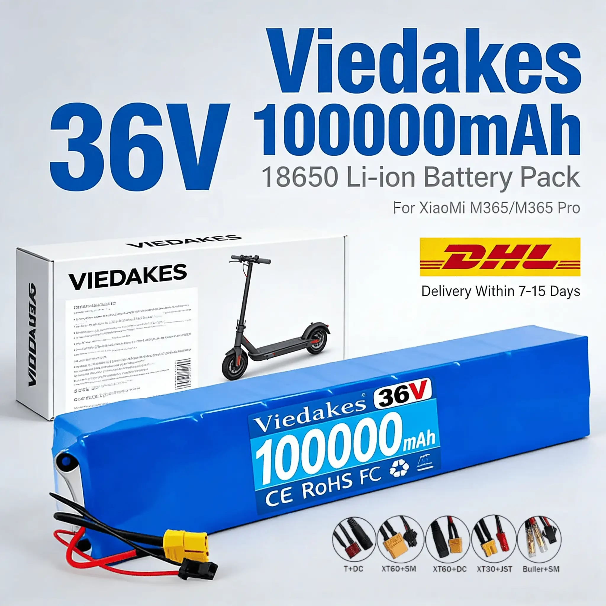 100% Original: 36V 10S3P 100Ah Battery for Xiaomi M365, 18650 Li-ion with BMS, Longer Range for xiaomi M365 Pro/M365
100% Original: 36V 10S3P 100Ah Battery for Xiaomi M365, 18650 Li-ion with BMS, Longer Range for xiaomi M365 Pro/M365
