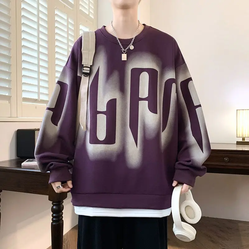 Fashion O-Neck Printed Letter Fake Two Pieces Sweatshirts Men's Clothing 2024 Winter New Loose Korean Tops Casual Sweatshirts
Fashion O-Neck Printed Letter Fake Two Pieces Sweatshirts Men's Clothing 2024 Winter New Loose Korean Tops Casual Sweatshirts