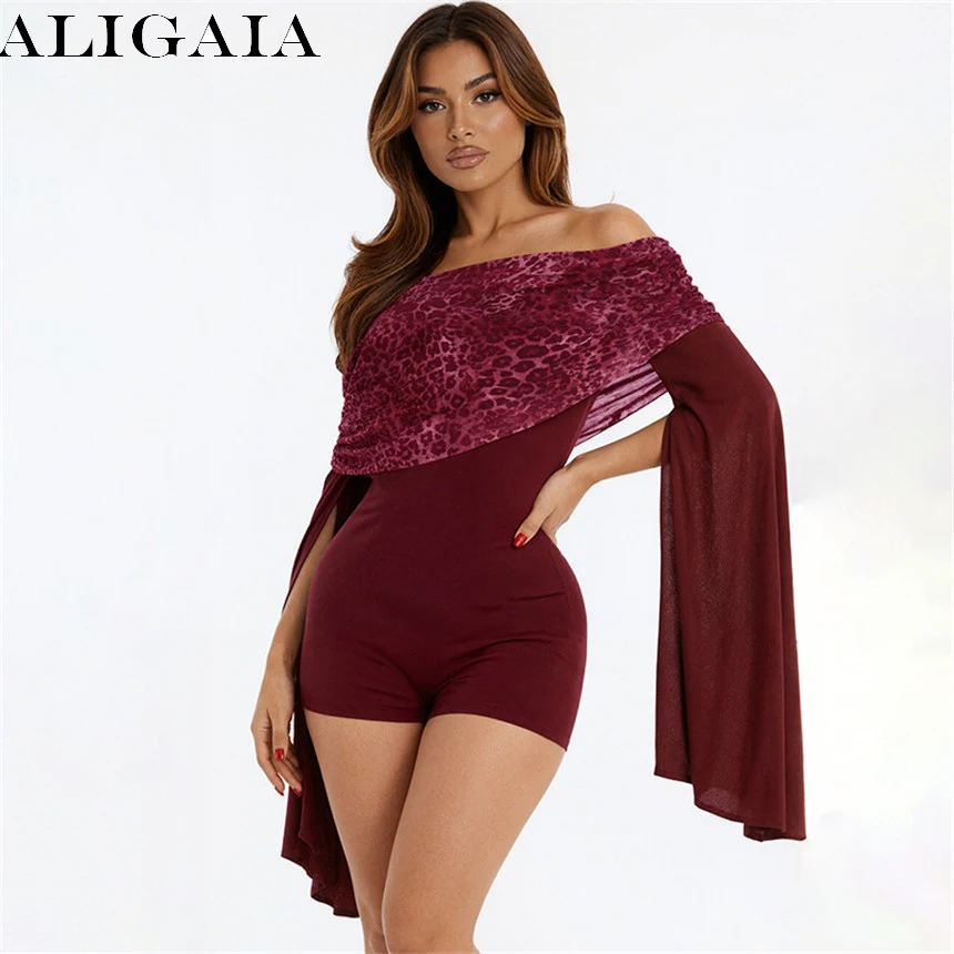 Aligaia Sexy Leopard Print Patchwork Skinny Jumpsuits Women Elegant Ruched Off Shoulder Split Long Sleeve Booty Lifting Rompers
Aligaia Sexy Leopard Print Patchwork Skinny Jumpsuits Women Elegant Ruched Off Shoulder Split Long Sleeve Booty Lifting Rompers