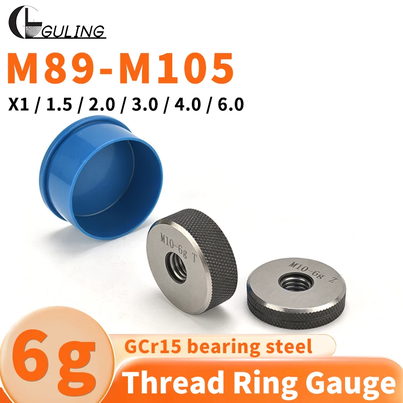 GULING 1SET(1*GO+1*NOGO) 6g Accuracy Standard Metric Fine Tooth Thread Ring Gauge Measure ToolM89-M105 X1/1.5/2/3/4/6
GULING 1SET(1*GO+1*NOGO) 6g Accuracy Standard Metric Fine Tooth Thread Ring Gauge Measure ToolM89-M105 X1/1.5/2/3/4/6