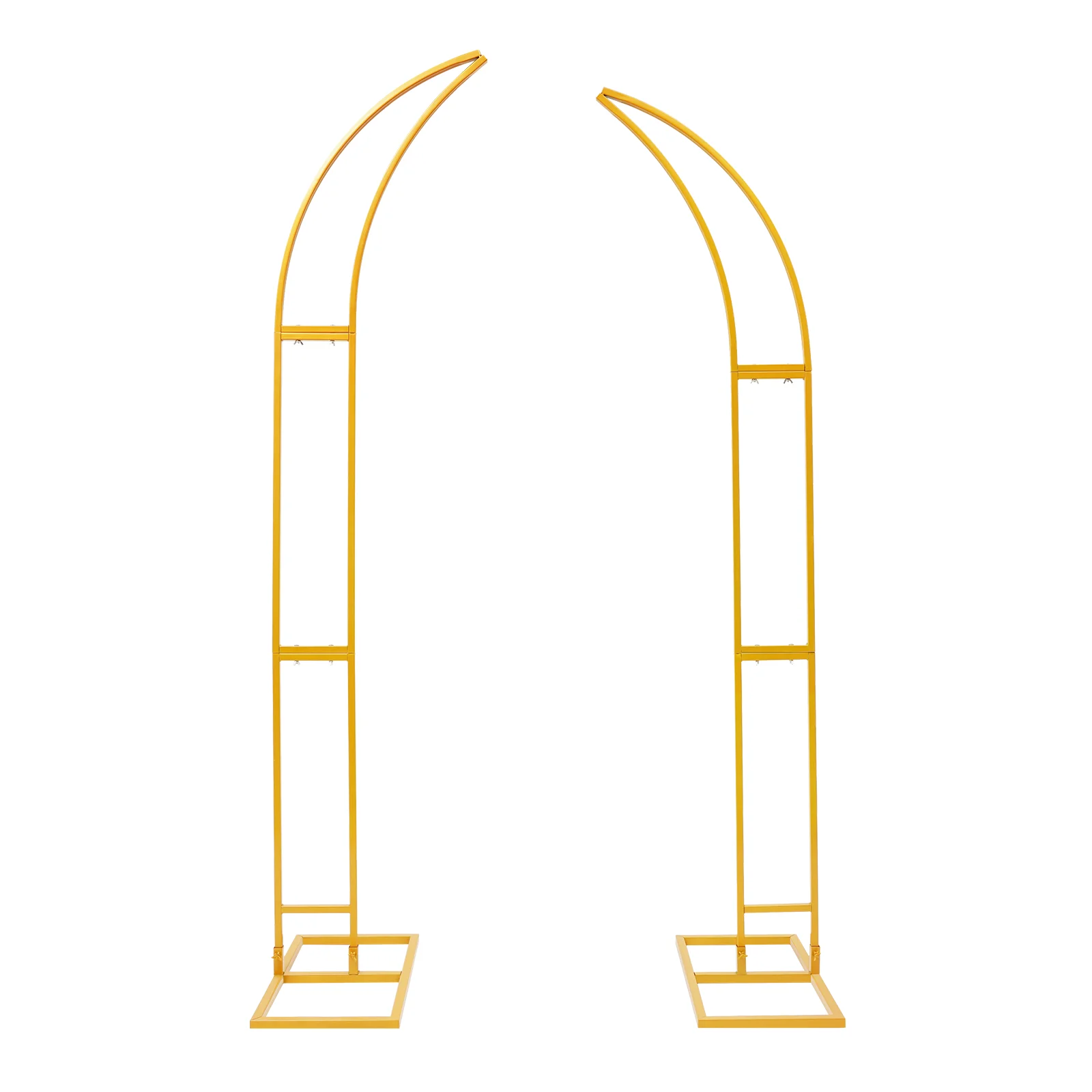 2 Pcs Curved Arch Backdrop Stand, 6.9ft & 6.2ft Wedding Arched Bracket, Half Moon Metal Arch Stand for Weddings, Birthdays
2 Pcs Curved Arch Backdrop Stand, 6.9ft & 6.2ft Wedding Arched Bracket, Half Moon Metal Arch Stand for Weddings, Birthdays