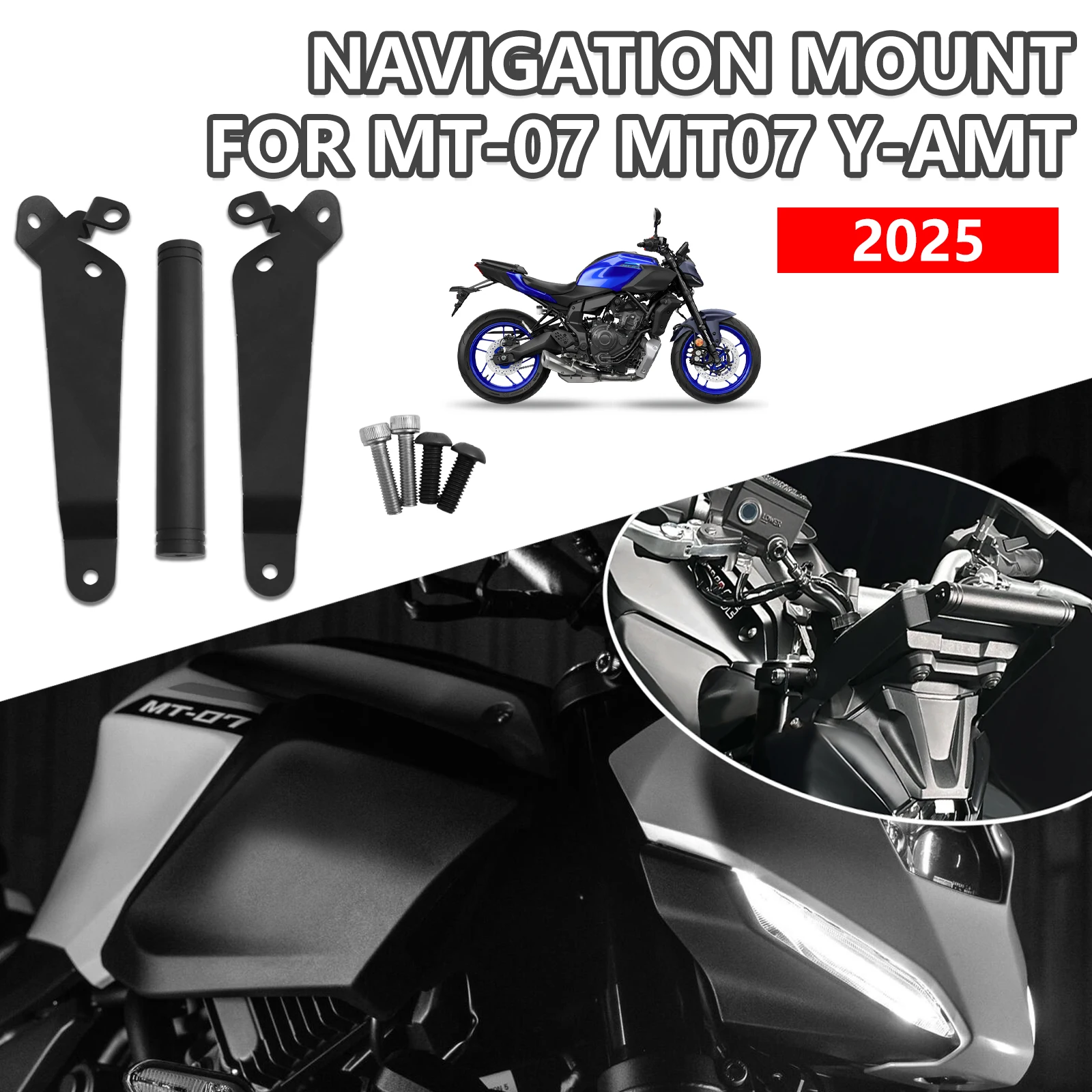 Мотоциклетный GPS-навигатор, удлинитель, держатель для телефона на руль, перекладина для YAMAHA MT-07 MT07 Y-AMT 2025
Мотоциклетный GPS-навигатор, удлинитель, держатель для телефона на руль, перекладина для YAMAHA MT-07 MT07 Y-AMT 2025
