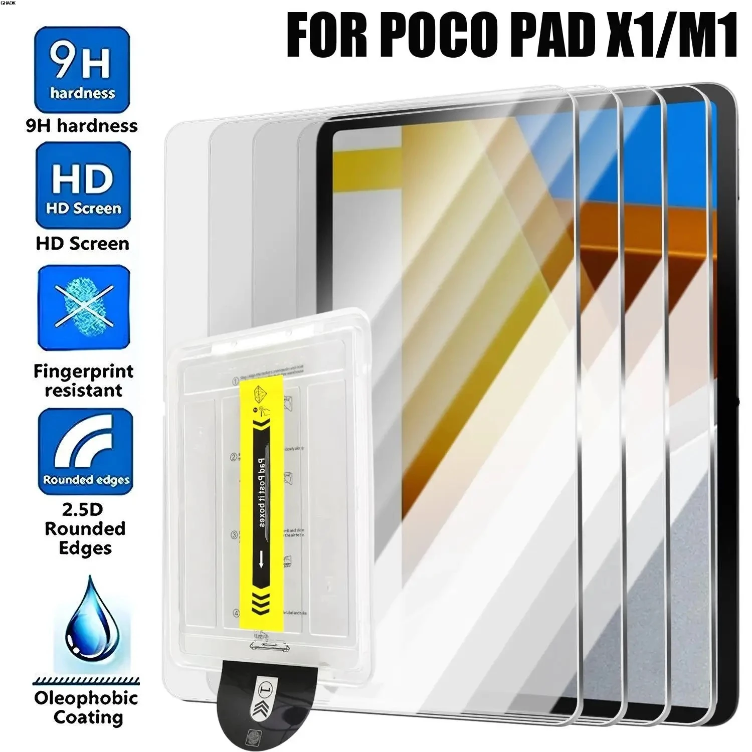 Tempered Glass for Xiaomi Poco Pad X1/M1 Anti-scratch Screen Protectors with Easy Installation Kit for Mi POCO Pad M1 12.1"1.2"
Tempered Glass for Xiaomi Poco Pad X1/M1 Anti-scratch Screen Protectors with Easy Installation Kit for Mi POCO Pad M1 12.1"1.2"