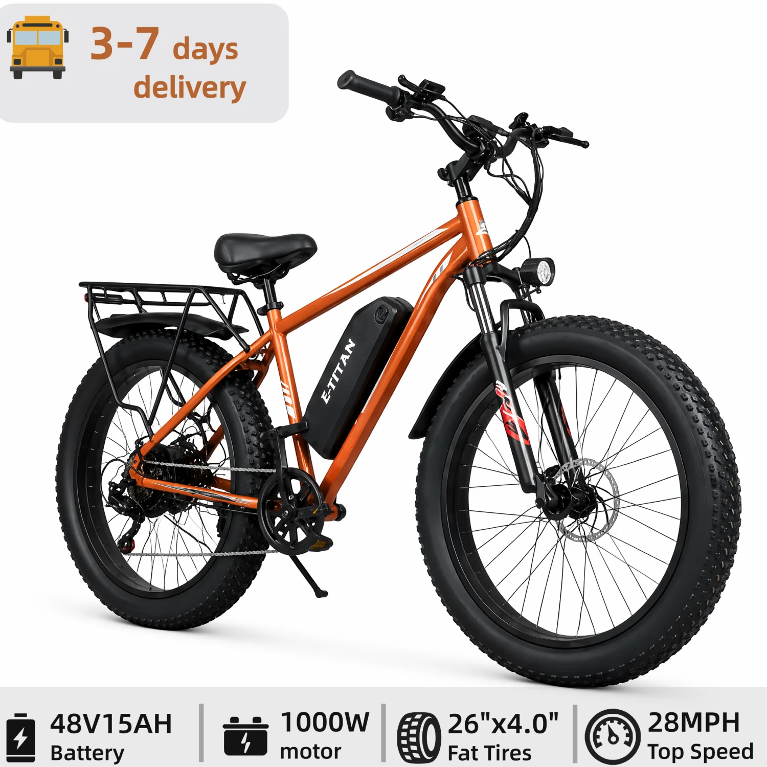 Adult Electric Bicycle, 26-inch Tires, 1000W Motor, 48V 15AH Battery, Maximum Speed 28.6mp/h
Adult Electric Bicycle, 26-inch Tires, 1000W Motor, 48V 15AH Battery, Maximum Speed 28.6mp/h