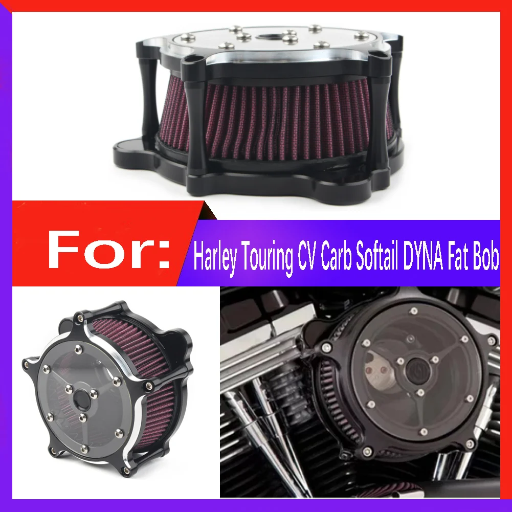 Motorcycle Turbine Air Cleaner Intake Filter System Kit For Harley Touring CV Carb Softail DYNA Fat Bob
Motorcycle Turbine Air Cleaner Intake Filter System Kit For Harley Touring CV Carb Softail DYNA Fat Bob