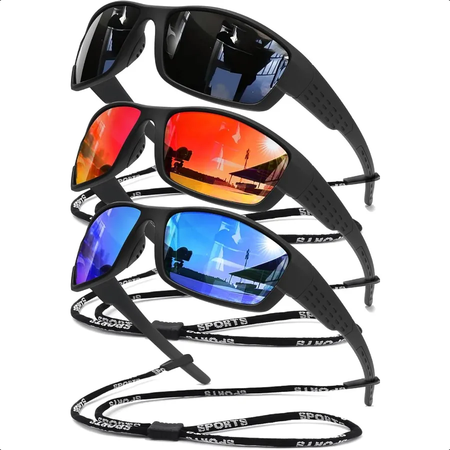 Polarized Sports Sunglasses Men UV400 Protection Lightweight Wrap Around Goggles for Cycling Fishing Driving Running
Polarized Sports Sunglasses Men UV400 Protection Lightweight Wrap Around Goggles for Cycling Fishing Driving Running