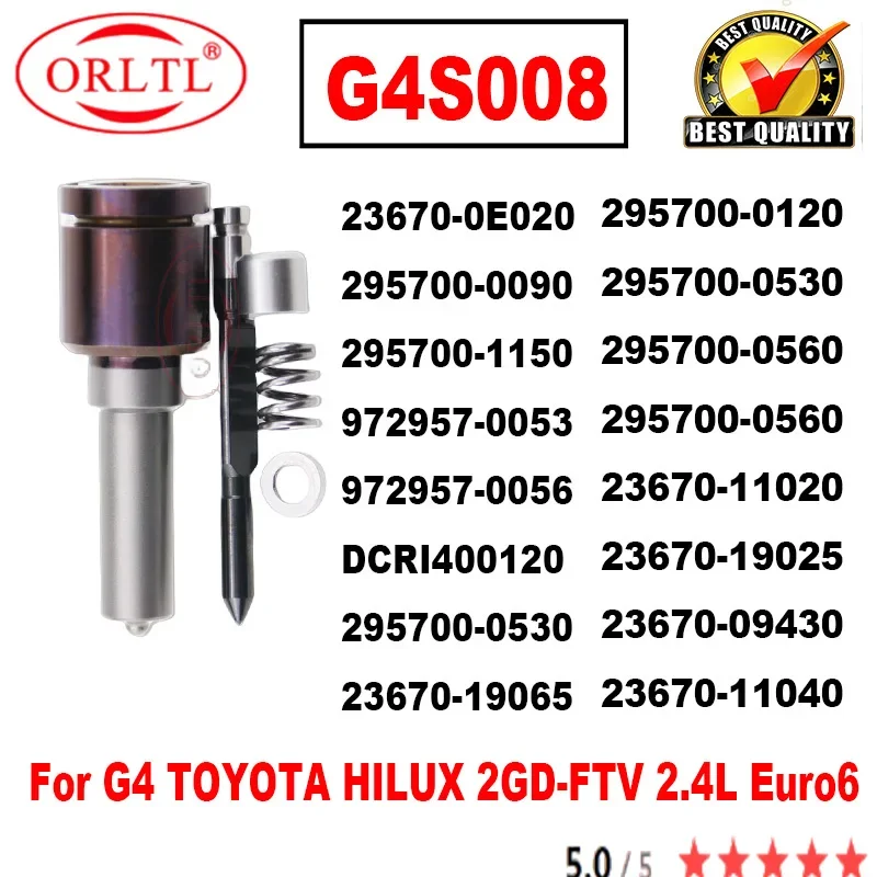 G4S008 для TOYOTA HILUX 2GD-FTV DCRI400120 23670-19025 23670-09430 23670-11040 295700-0560 G4 пьезофорсунка
G4S008 для TOYOTA HILUX 2GD-FTV DCRI400120 23670-19025 23670-09430 23670-11040 295700-0560 G4 пьезофорсунка