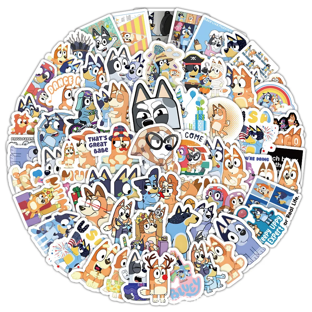 Hot Sale 100Pcs Bluey Cartoon Stickers Waterproof Vinyl Decals Laptop Luggage Skateboard Stickers Wholesale Graffiti
Hot Sale 100Pcs Bluey Cartoon Stickers Waterproof Vinyl Decals Laptop Luggage Skateboard Stickers Wholesale Graffiti