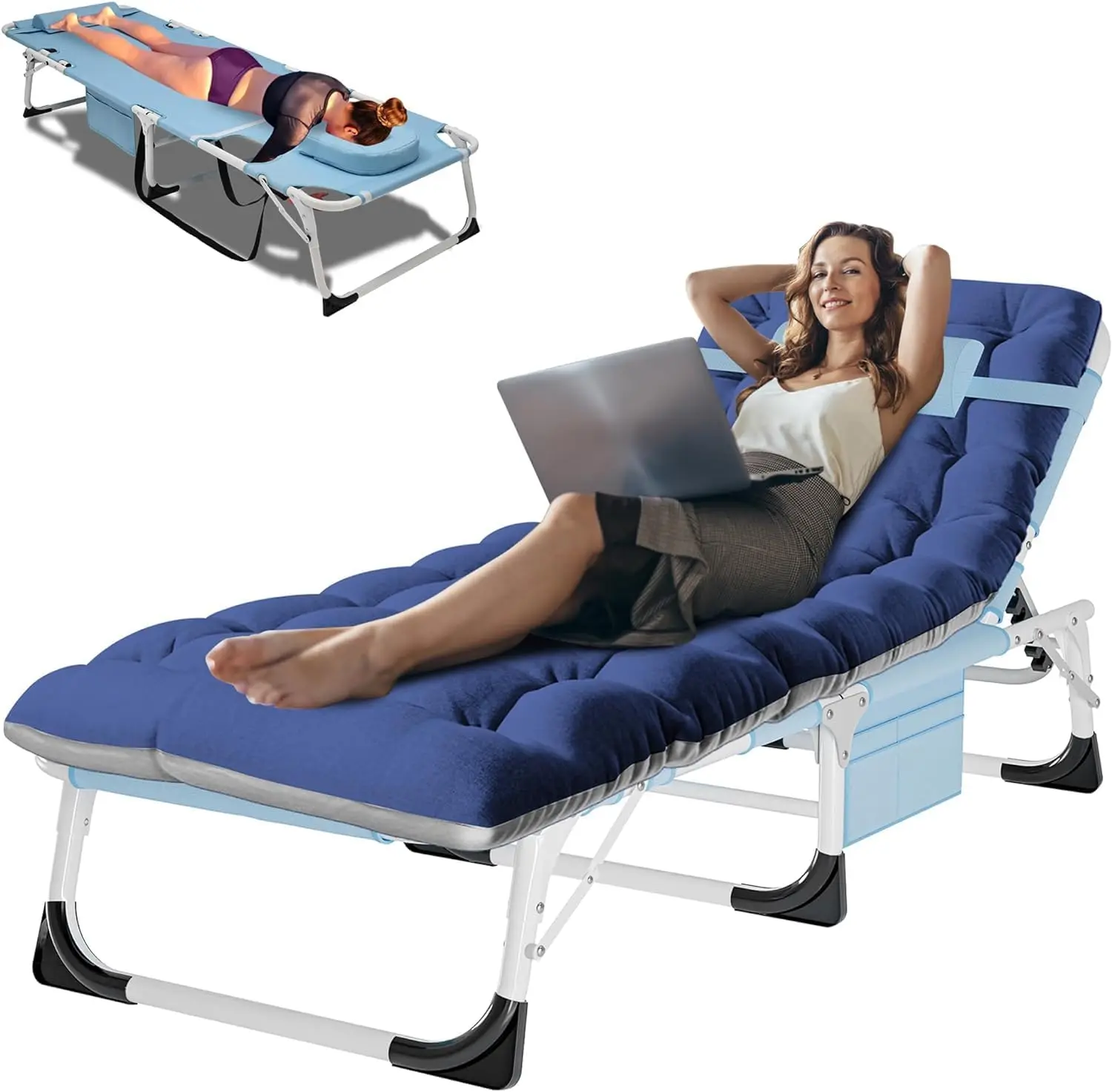 Tri-Fold Lounge Chair with Face & Arm Holes for Tanning, 440LB Heavy-Duty Folding Recliner with Plush Cotton Cushion, No
Tri-Fold Lounge Chair with Face & Arm Holes for Tanning, 440LB Heavy-Duty Folding Recliner with Plush Cotton Cushion, No