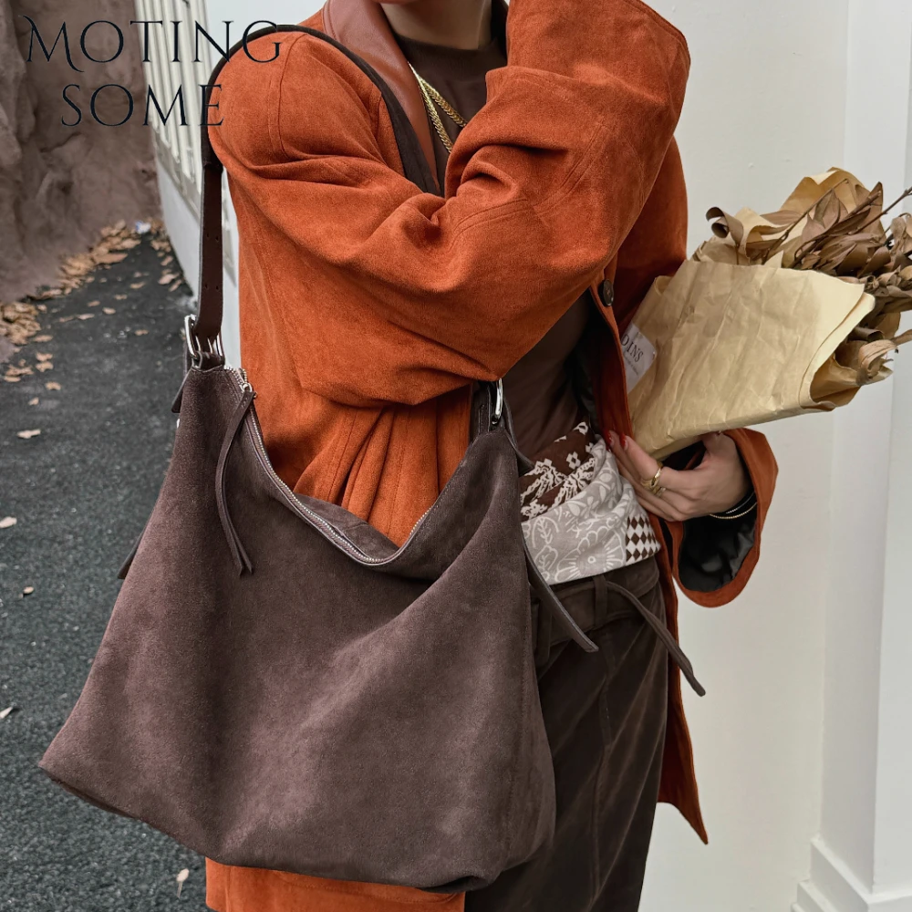 Motingsome большая женская замшевая сумка из мягкой натуральной матовой кожи, зимняя повседневная сумка в ленивом стиле, вместительная сумка через плечо, сумка-бродяга 
Motingsome большая женская замшевая сумка из мягкой натуральной матовой кожи, зимняя повседневная сумка в ленивом стиле, вместительная сумка через плечо, сумка-бродяга