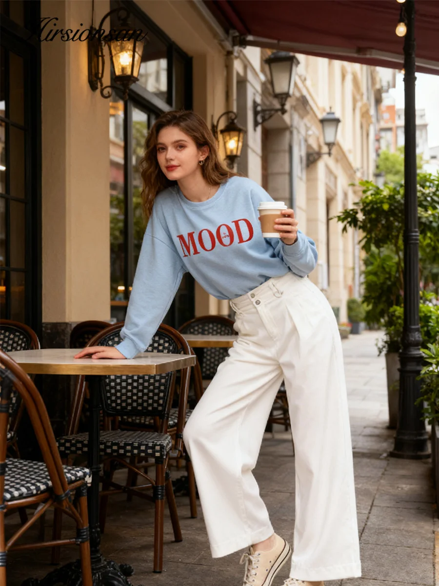 Hirsionsan O-Neck Fleece "MOOD To Wear" Colourful Letter INS Sweatshirt Women 2025 Fall New Arrival
Hirsionsan O-Neck Fleece "MOOD To Wear" Colourful Letter INS Sweatshirt Women 2025 Fall New Arrival