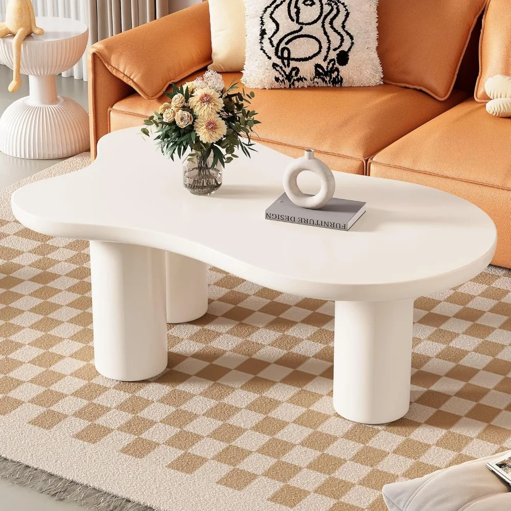 Cloud Coffee Table with 1.5" Thick Tabletop, 3 Sturdy Legs, Irregular End Table for Living Room, Easy Assembly, 44" L x 26" W x
Cloud Coffee Table with 1.5" Thick Tabletop, 3 Sturdy Legs, Irregular End Table for Living Room, Easy Assembly, 44" L x 26" W x