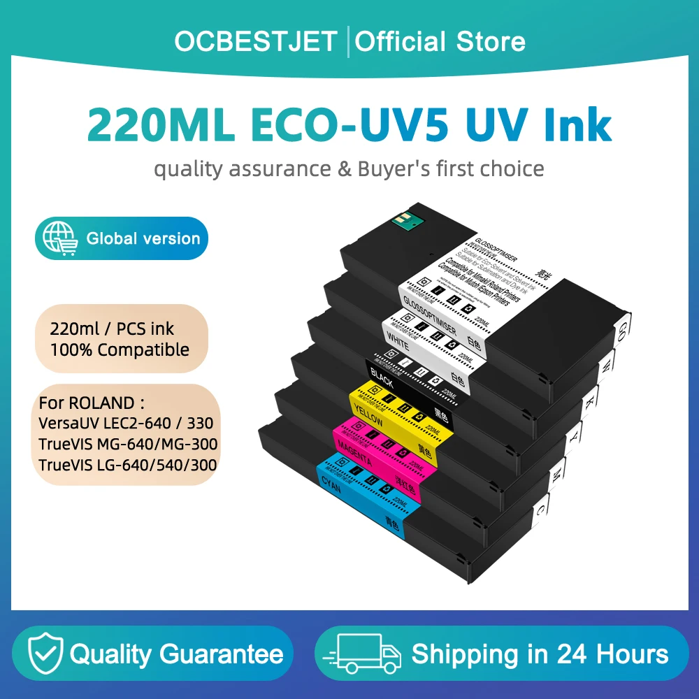 For Roland ECO-UV5 Compatible Ink Cartridge For Roland VersaUV LEC2-640 LEC2-330 TrueVIS MG-640 MG-300 LG-640 LG-540 LG-300 chip
For Roland ECO-UV5 Compatible Ink Cartridge For Roland VersaUV LEC2-640 LEC2-330 TrueVIS MG-640 MG-300 LG-640 LG-540 LG-300 chip