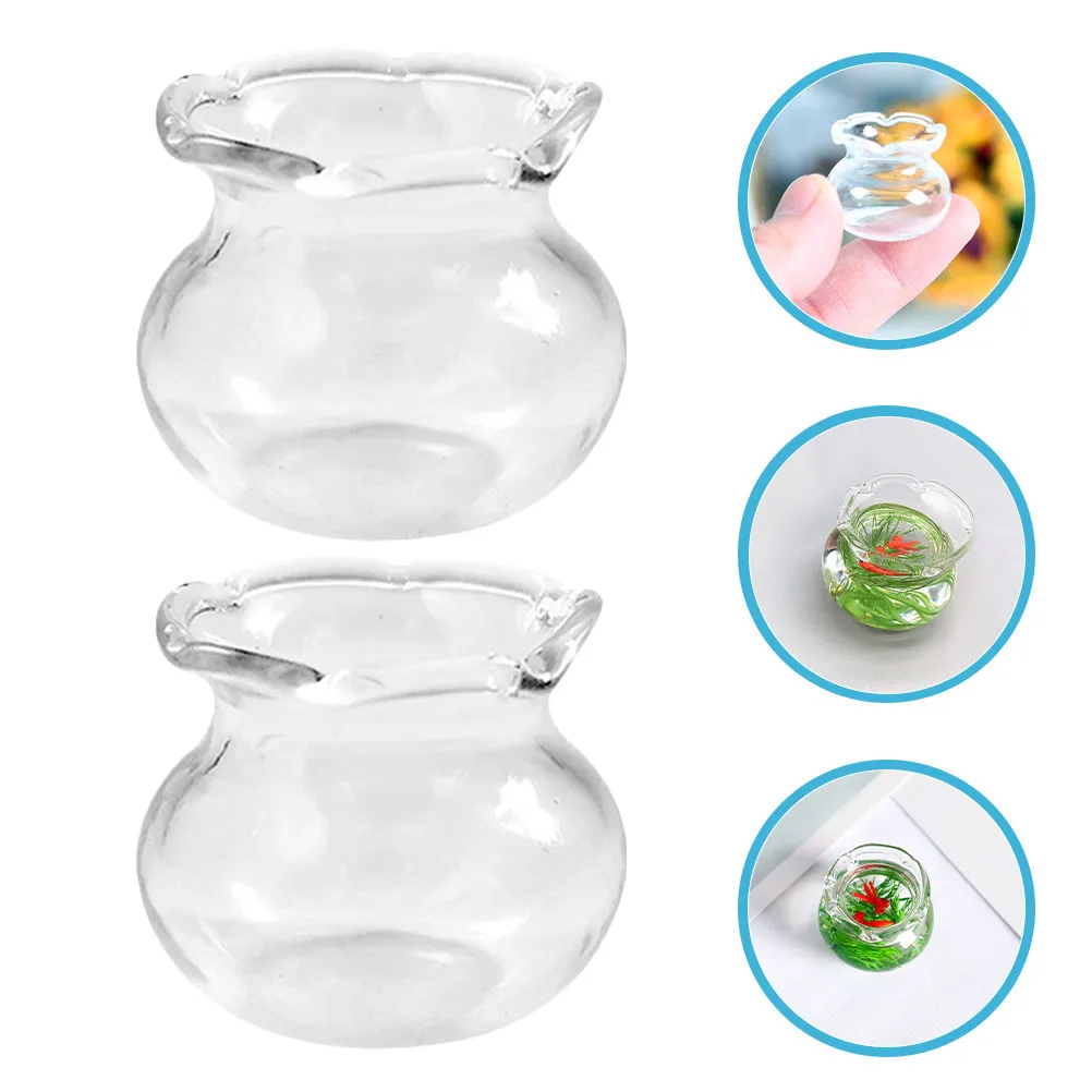 2Pcs Miniature Glass Fish Bowls Clear Round Fish Tanks Small Size Perfect Dollhouse Decor DIY Craft Accessories Tiny Aquarium
2Pcs Miniature Glass Fish Bowls Clear Round Fish Tanks Small Size Perfect Dollhouse Decor DIY Craft Accessories Tiny Aquarium