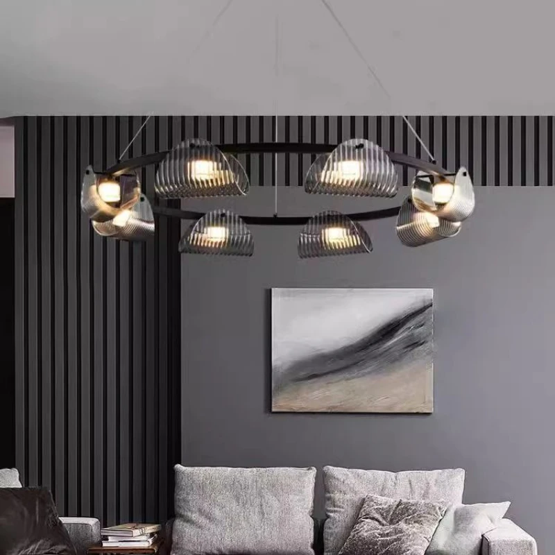 Italian Minimalist Living Room Pendant Light High-end Design Creative Modern Bedroom Black Lighting Fixtures 
Italian Minimalist Living Room Pendant Light High-end Design Creative Modern Bedroom Black Lighting Fixtures